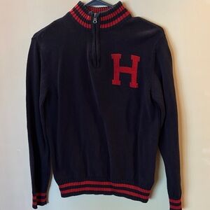 Boy’s Navy & Red Tommy Hilfiger Sweater with H Logo
